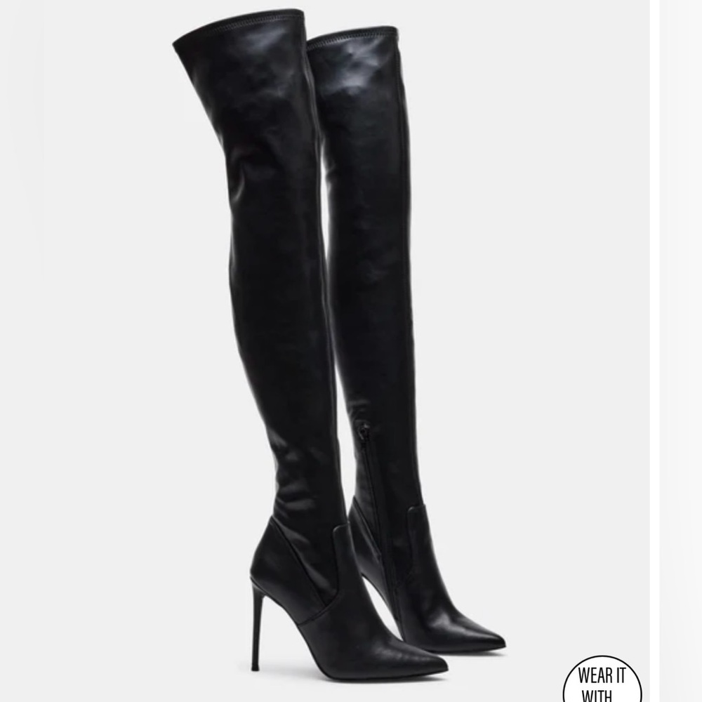 Brand new Steve Madden Dominique Black Paris high boots